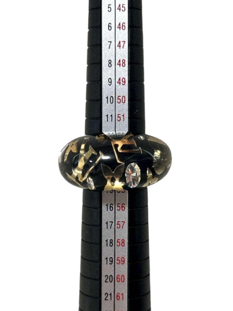 Louis Vuitton ルイヴィトン バングル ブラック×ゴールドMサイズ