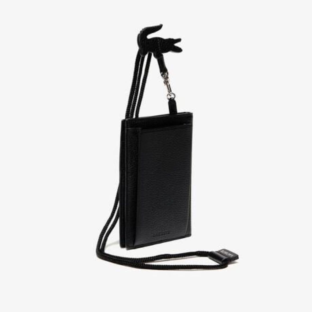 新品級　ラコステ ショルダー ウィズアクロック カード アンド モバイルケース