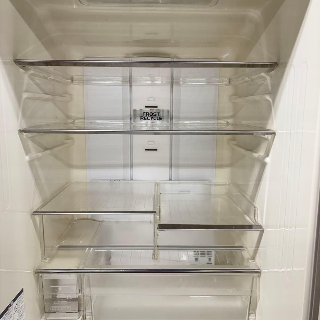 637 日立　大型冷蔵庫　415L 400l強　小型　家庭用　自動製氷　右開き