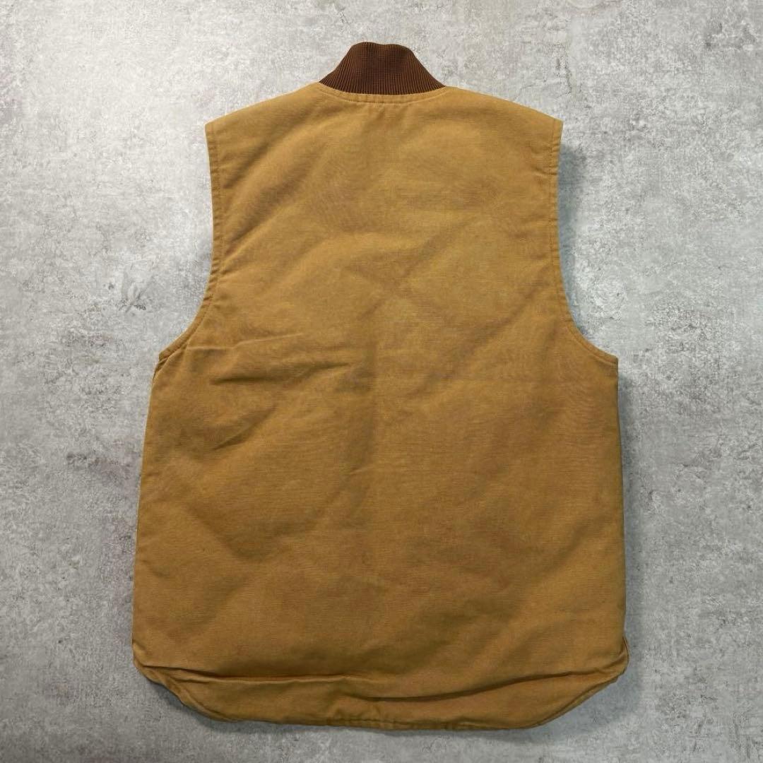 希少■carhartt カーハート【S】ダックベスト ブラウン フェード 雰囲気