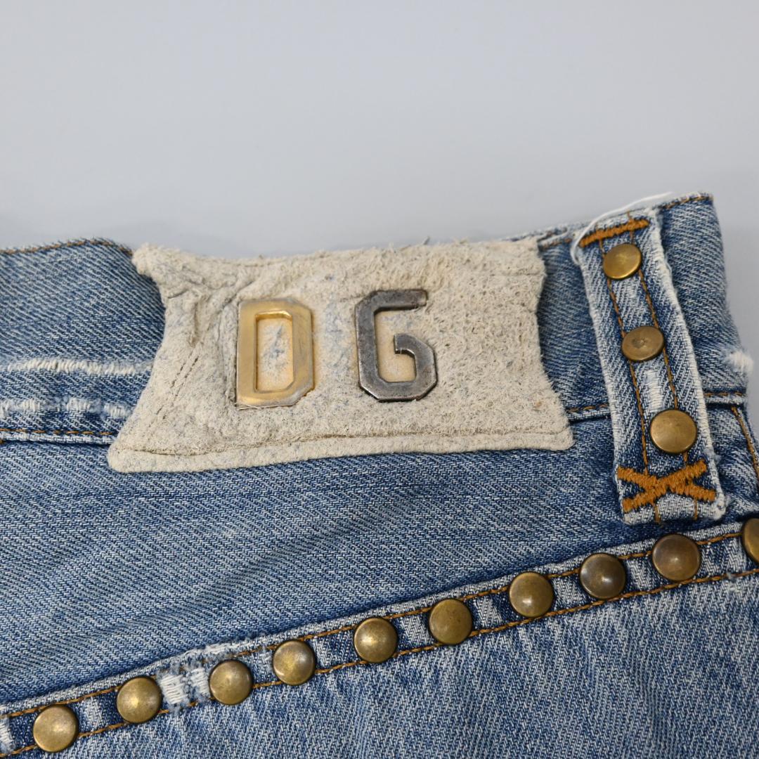 ■ DOLCE&GABBANA スタッズ Y2K 虎刺繍 ジーンズ 48286*