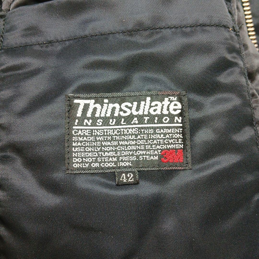 極美品　ローデッド　ミリタリーダウンジャケット 日本製　ファー付き　黒　Lサイズ