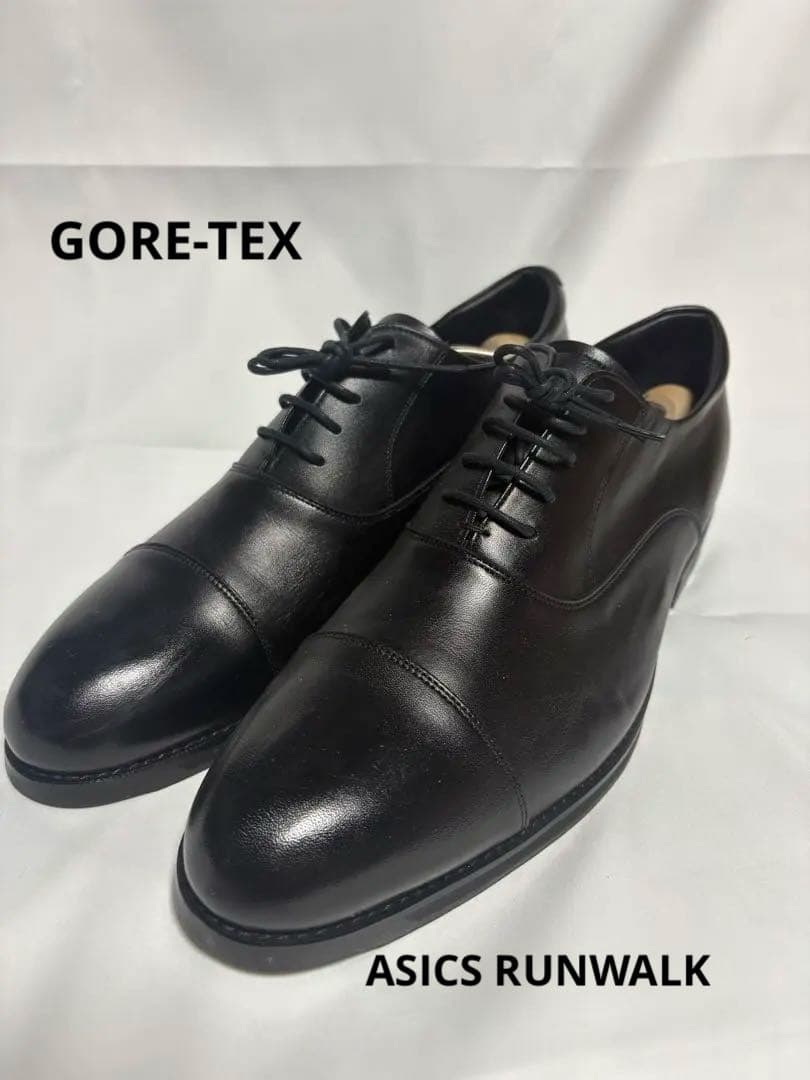 【美品】アシックス　ランウォーク　ビジネス　ストレートチップ　ゴアテックス　3E