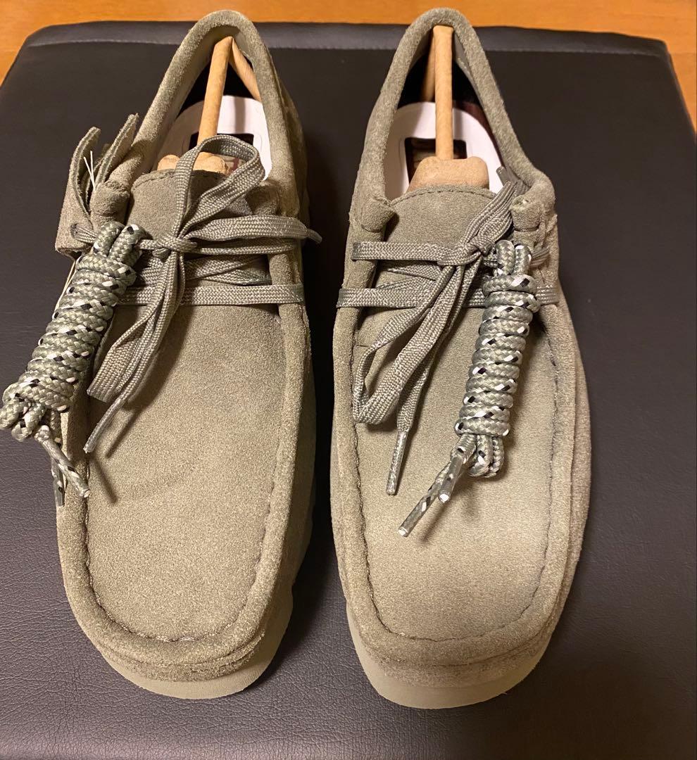 靴 CLARKS Wallabee.GTX Khaki/Green Suede