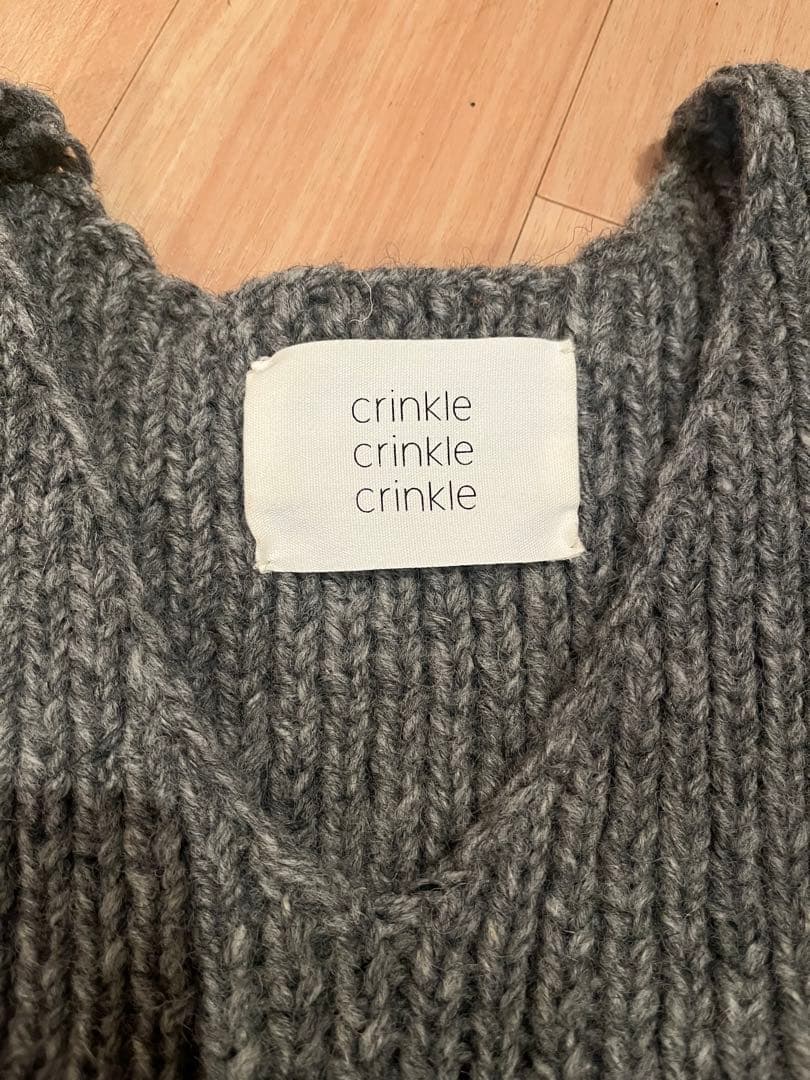 crinkle crinkle crinkleニットフリルベスト