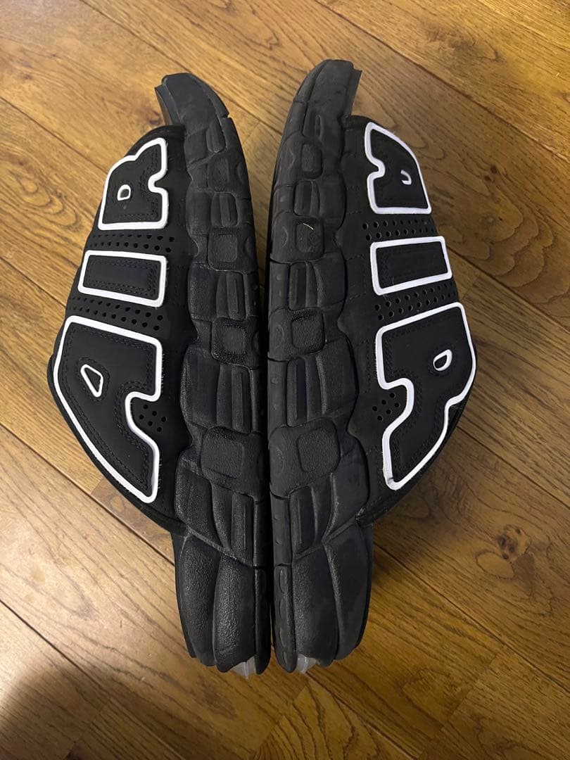 【30cm】ナイキ エア モア アップテンポ サンダル　ブラック　モアテン