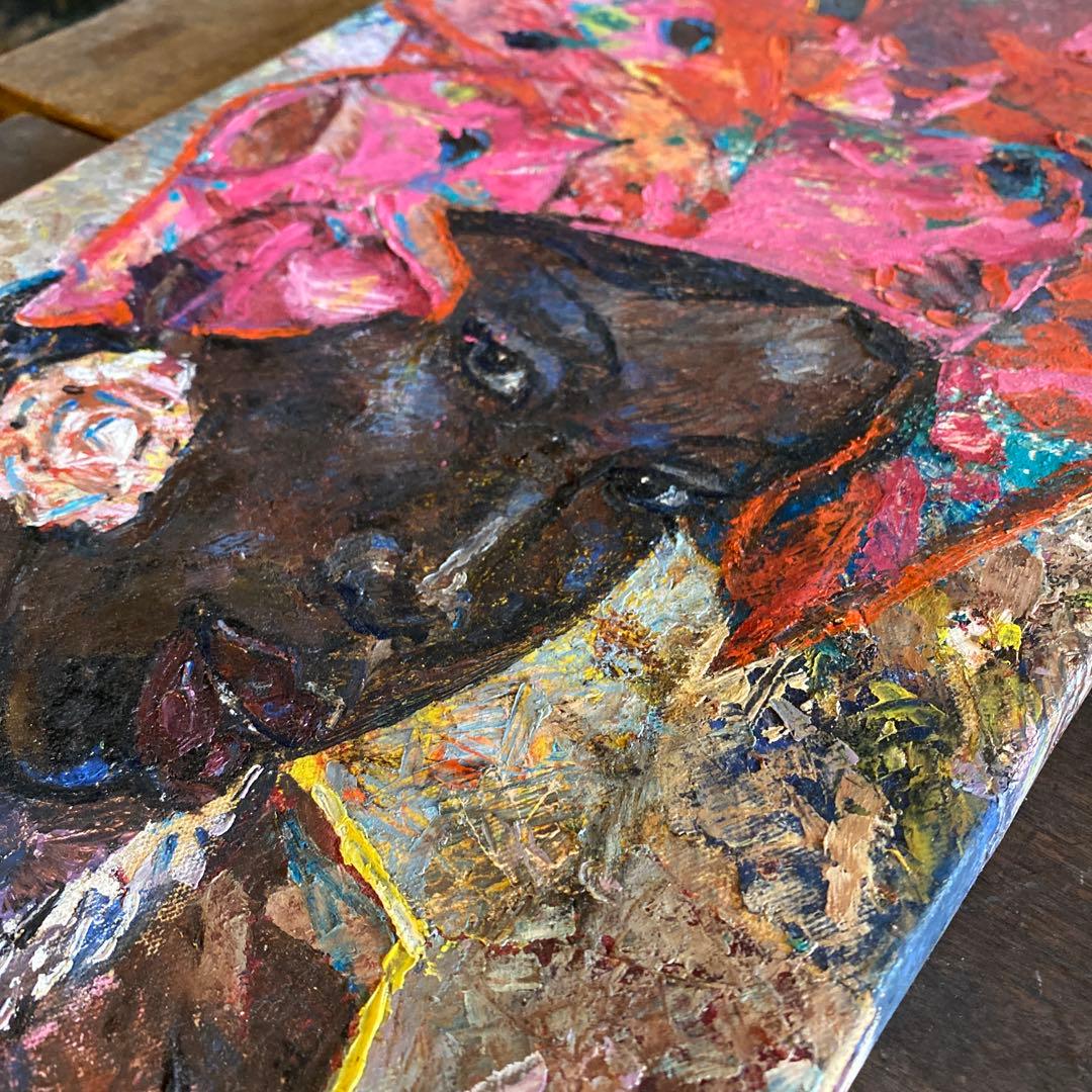 絵画　アート　美術作品　アフリカの女性