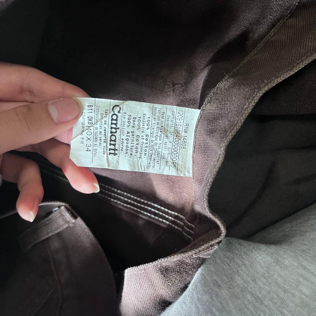 Carhartt B11 DKB ダブルニー USA製40×34極太 ダンガリー