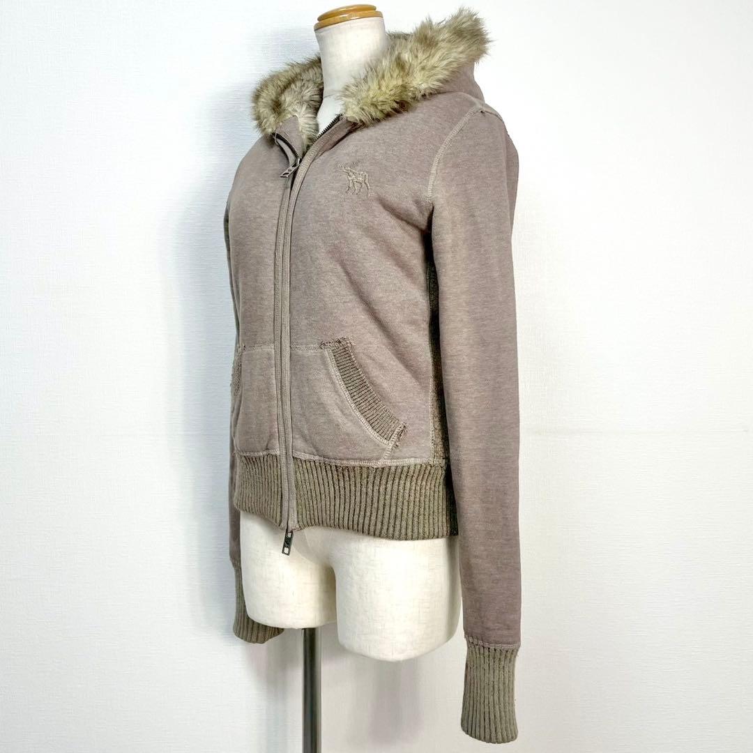 y2k❤️ 00s Abercrombie & Fitch ファー ジップパーカー