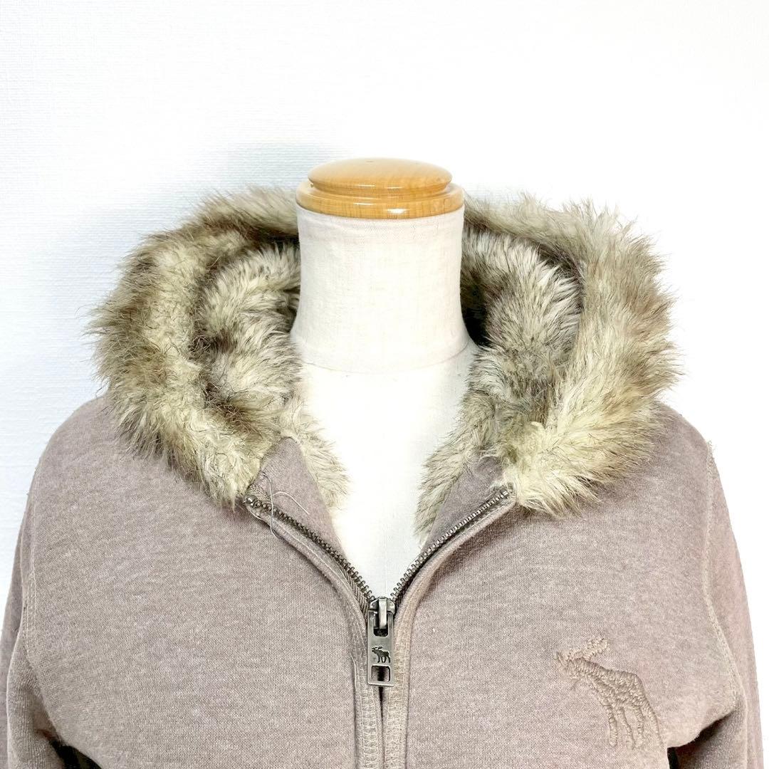 y2k❤️ 00s Abercrombie & Fitch ファー ジップパーカー