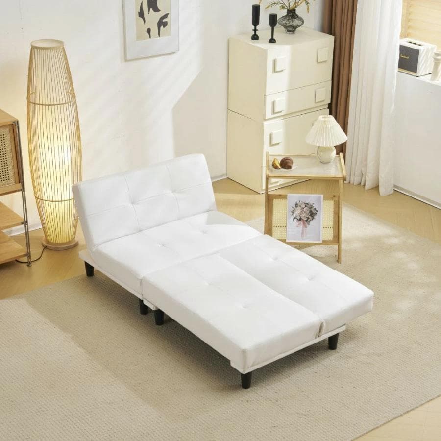 ソファベッド ソファ ベッド ロータイプ 2人 リクライニングソファ ホワイト