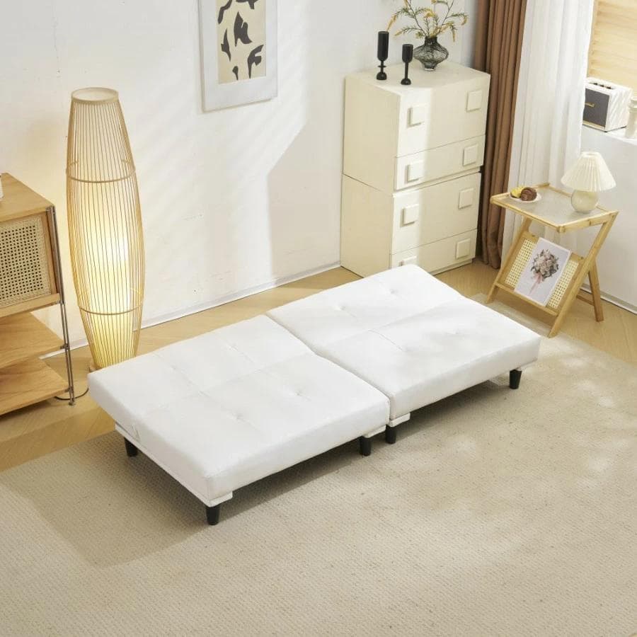 ソファベッド ソファ ベッド ロータイプ 2人 リクライニングソファ ホワイト