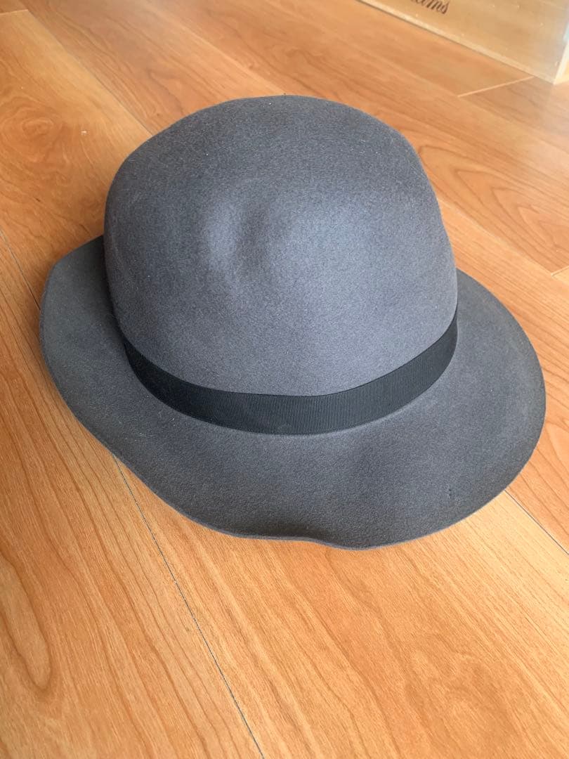 Borsalino ボルサリーノ★グレー★サイズ62★ウールハット★銀座トラヤ