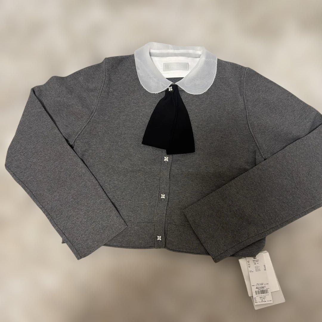 新品未使用★セルフォード デタッチャブル総針カーディガン