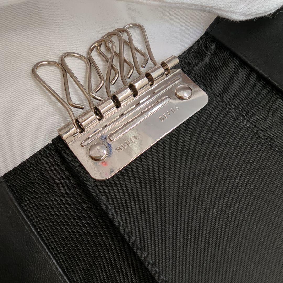 美品　PRADA ブラック ナイロン 6連 キーケース　箱付き 三角ロゴプレート