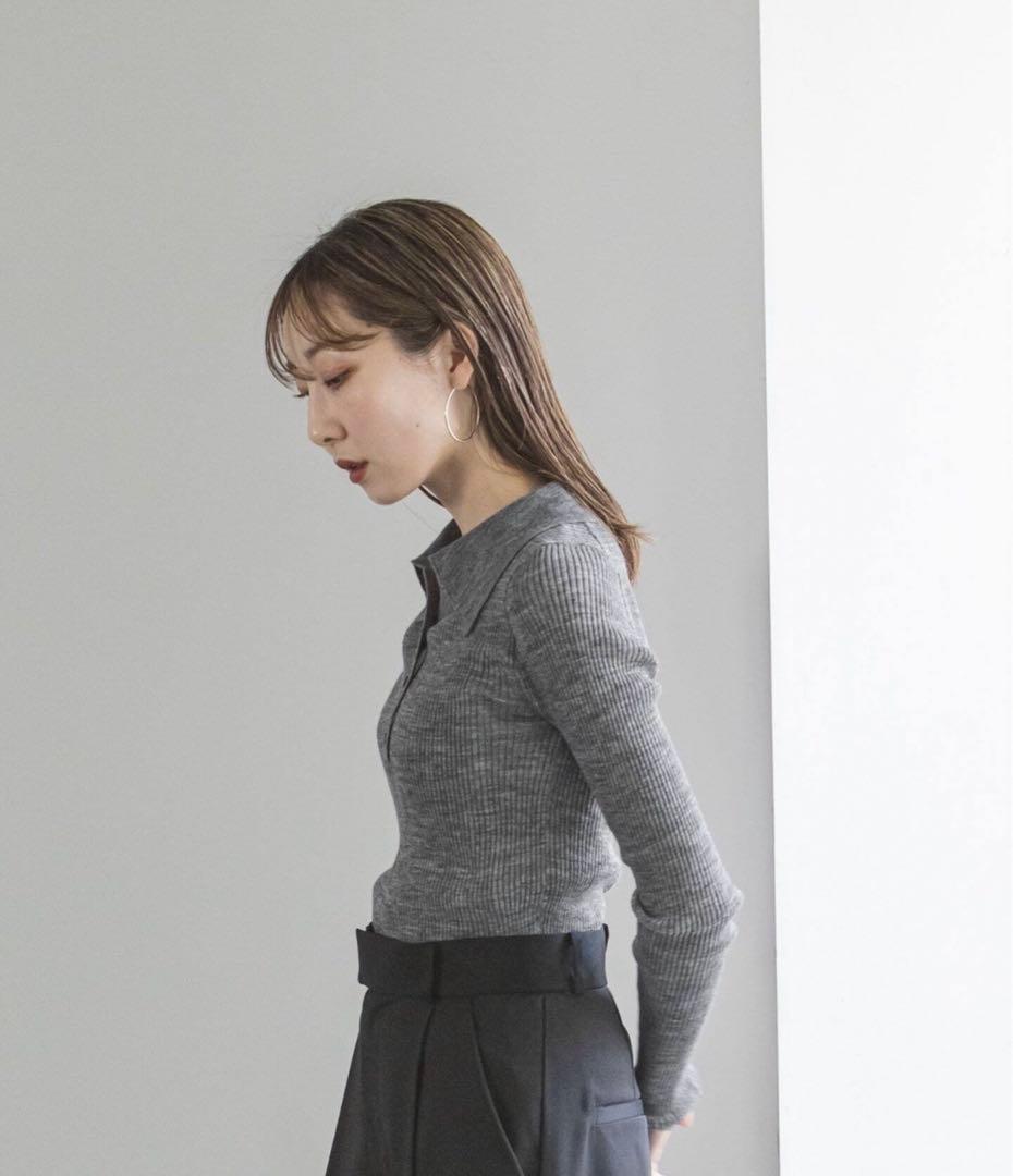 NOBLE アルパカミックスシアーポロニット