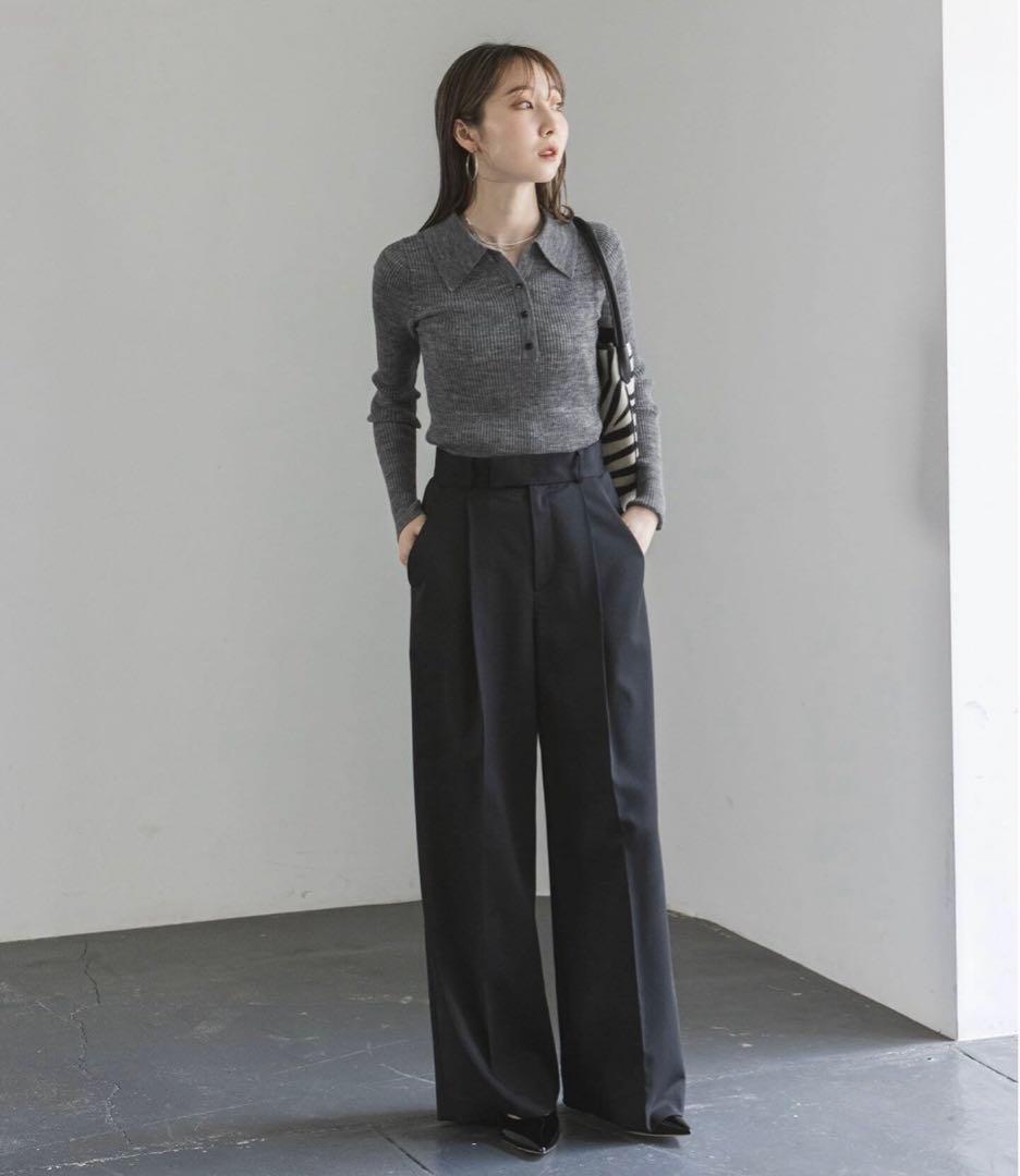 NOBLE アルパカミックスシアーポロニット