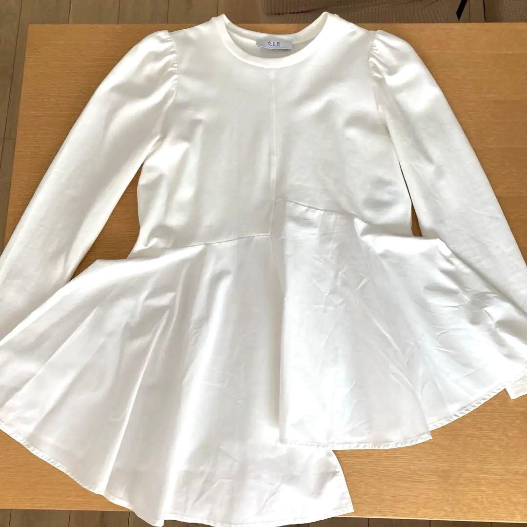 フリルペプラムロングスリーブカットソー/アダムエロペ