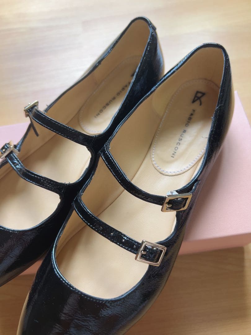 FABIO RUSCONI 【美品】メリージェーンシューズ黒