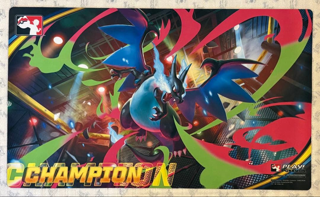 希少 メガリザードンX チャンピオンシップ プレイマット ポケモンカード 公式品