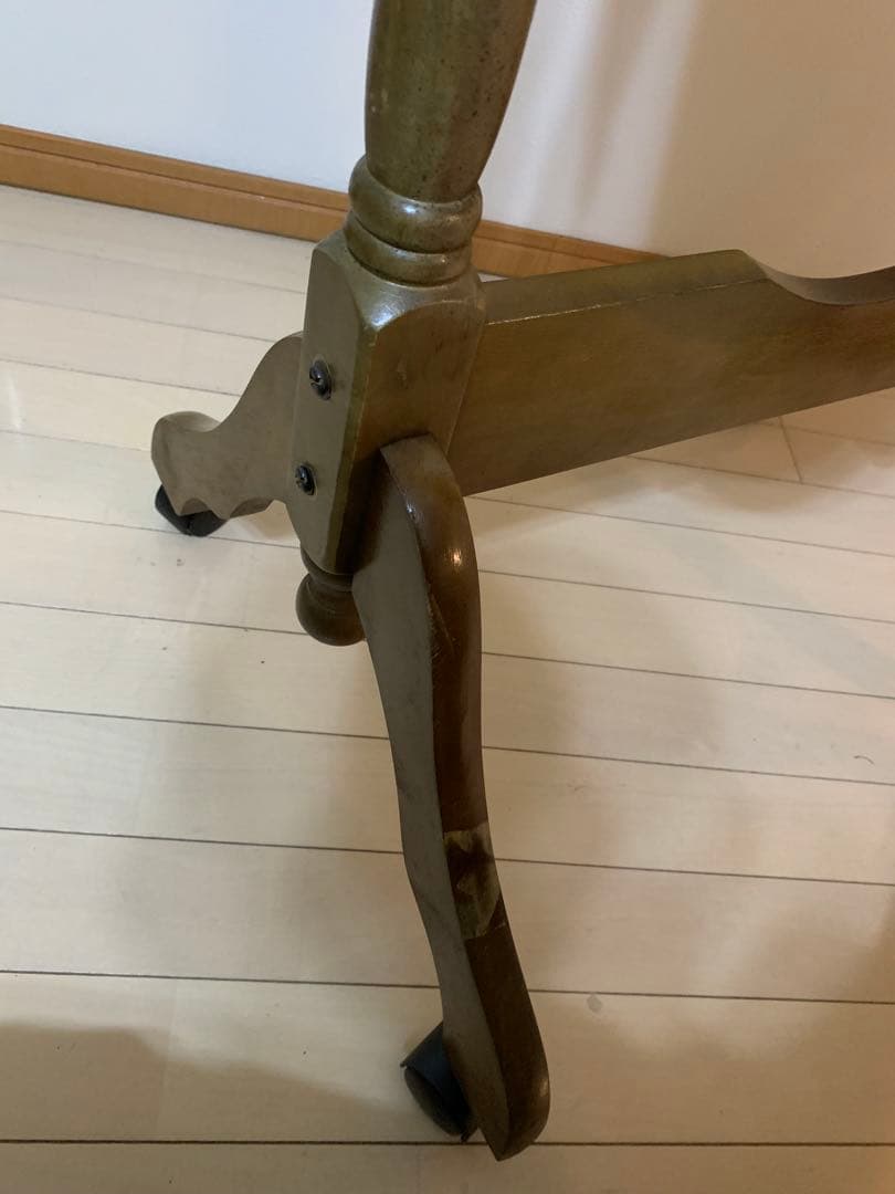 スタンドミラー　オーバル型　レトロ　ヴィンテージ　全身鏡　木製　姿見