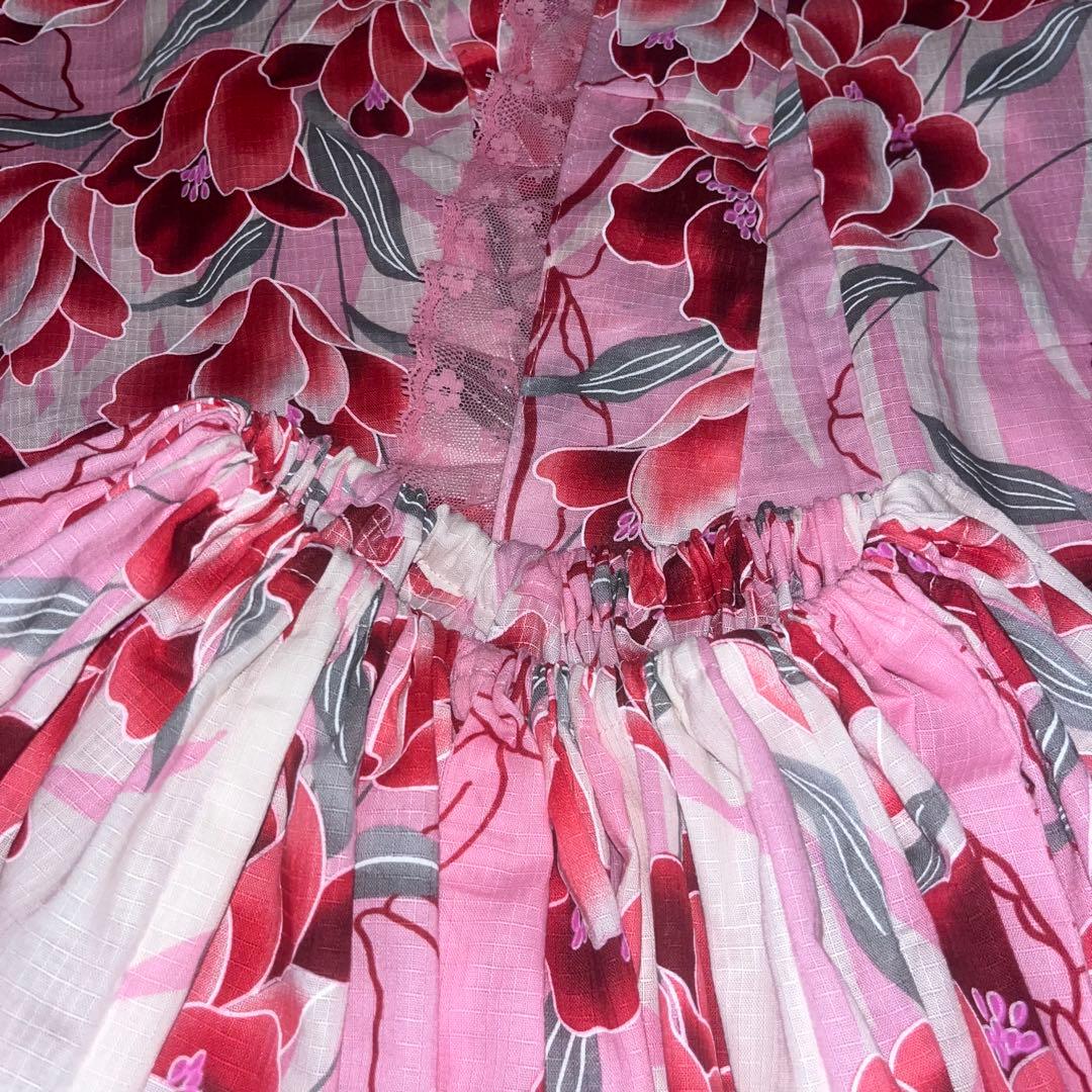 浴衣ドレス 大人 ピンク 姫ギャル