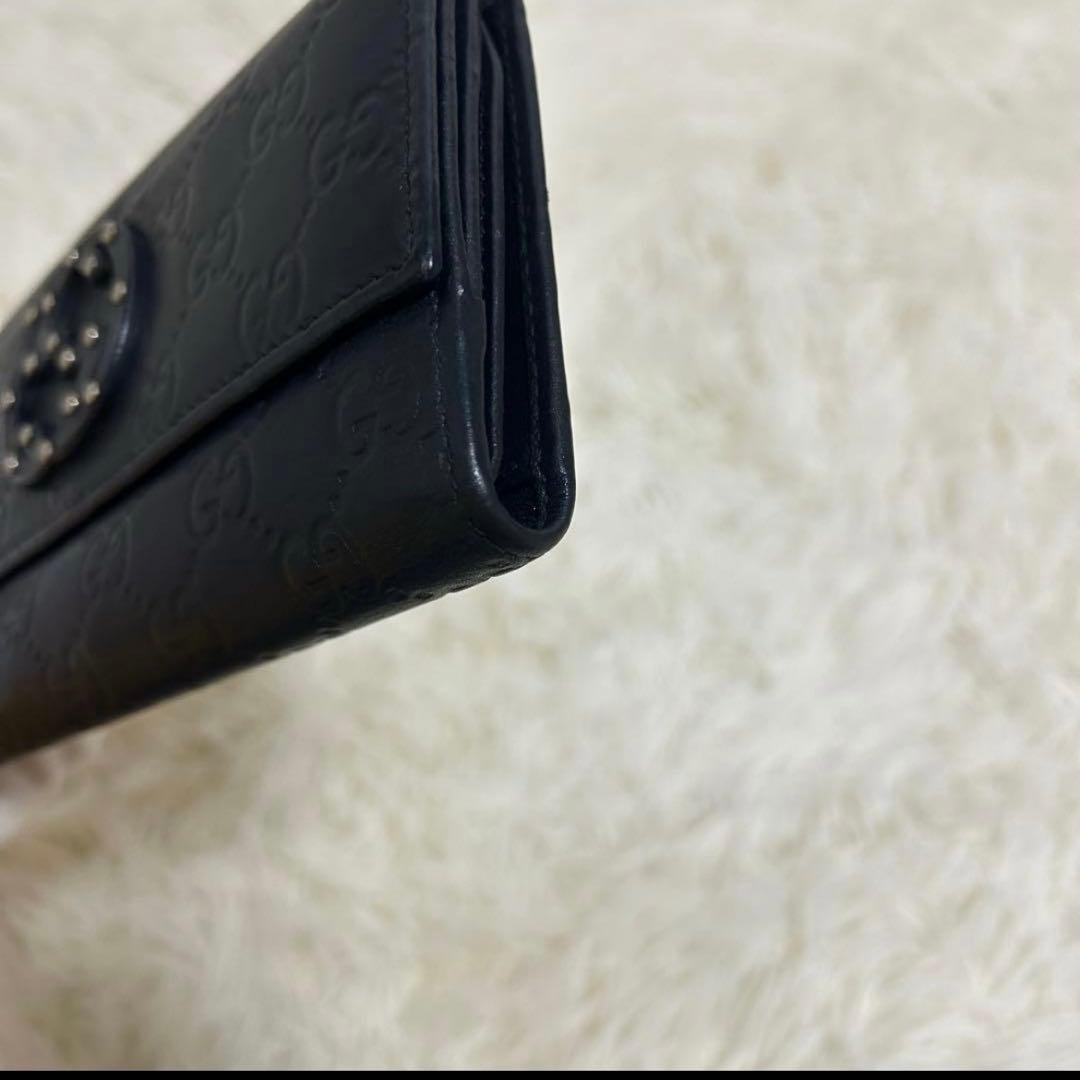 グッチ GG シマ インターロッキングGスタッツ　ブラック