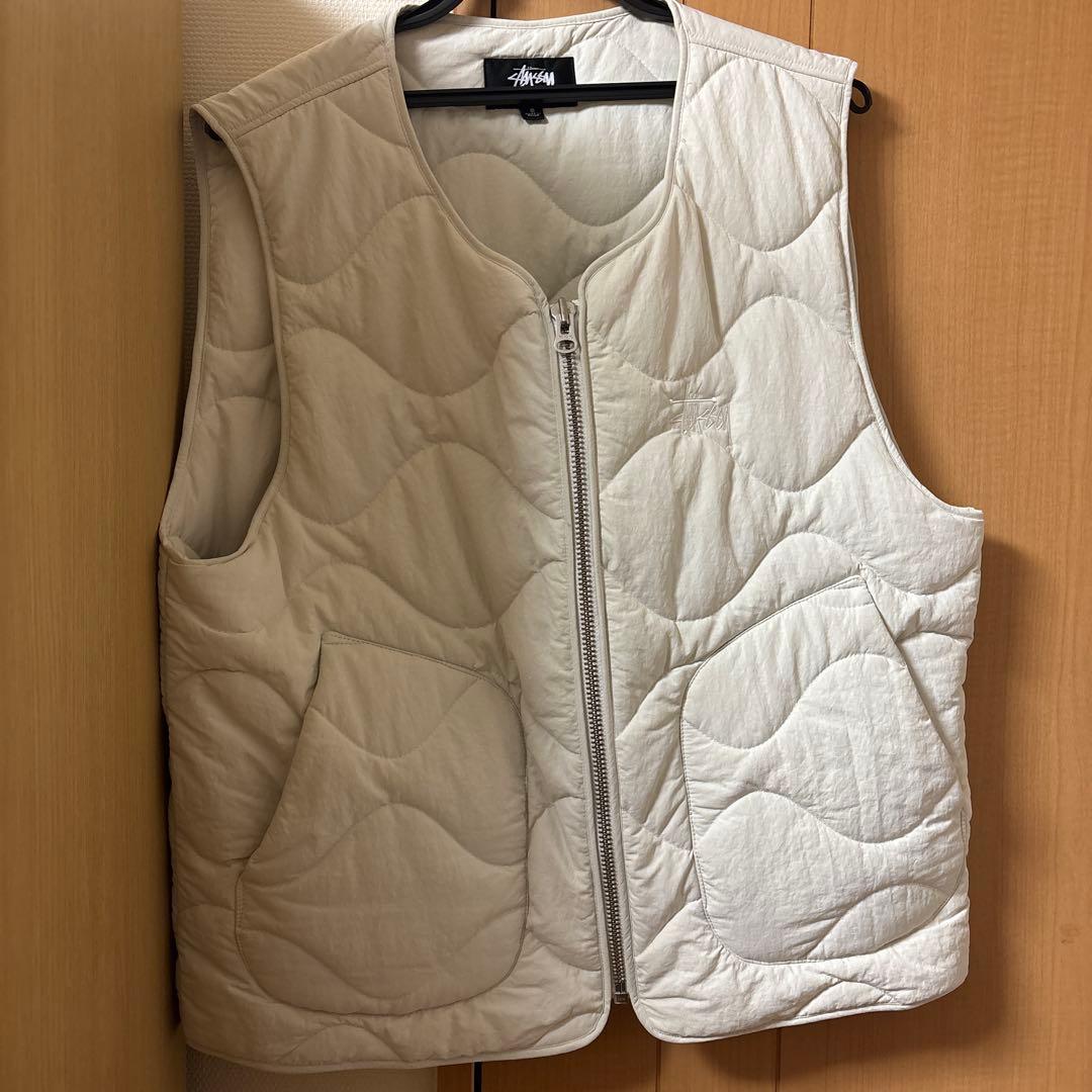 Stüssy ホワイト キルティングベスト