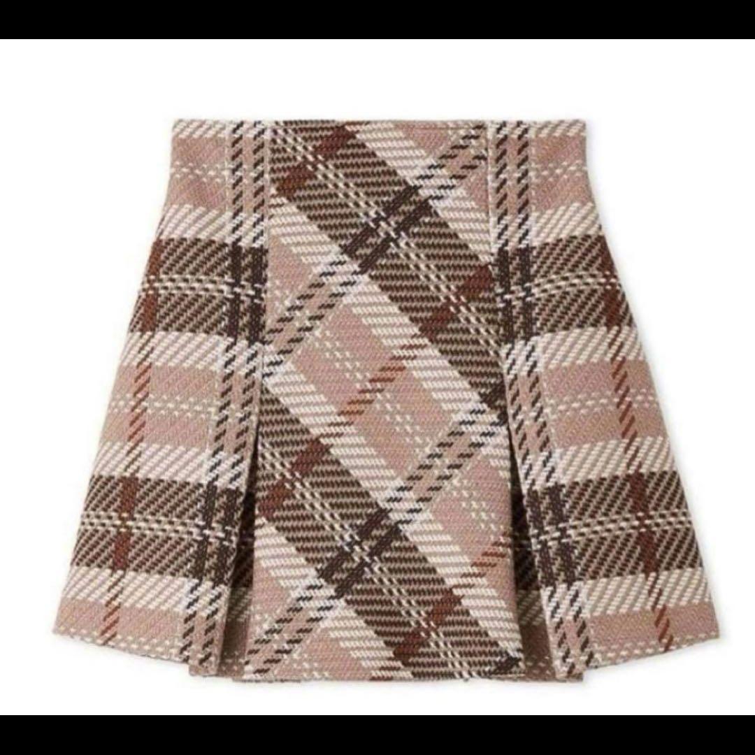 最安値 スナイデル ロービングチェックミニスカート PNK snidel ピンク