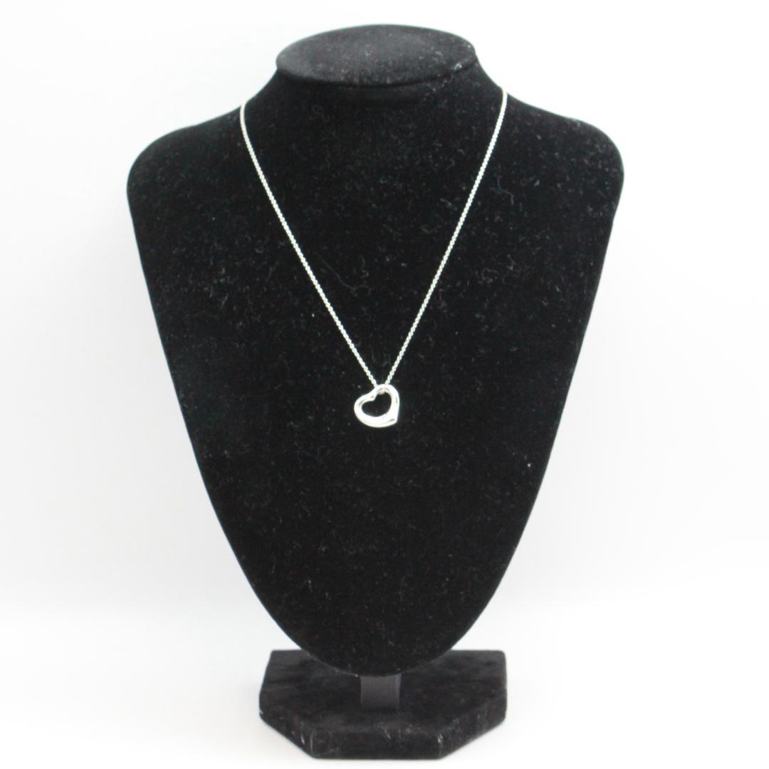 美品 Tiffany&Co. ティファニー オープンハート シルバー ネックレス