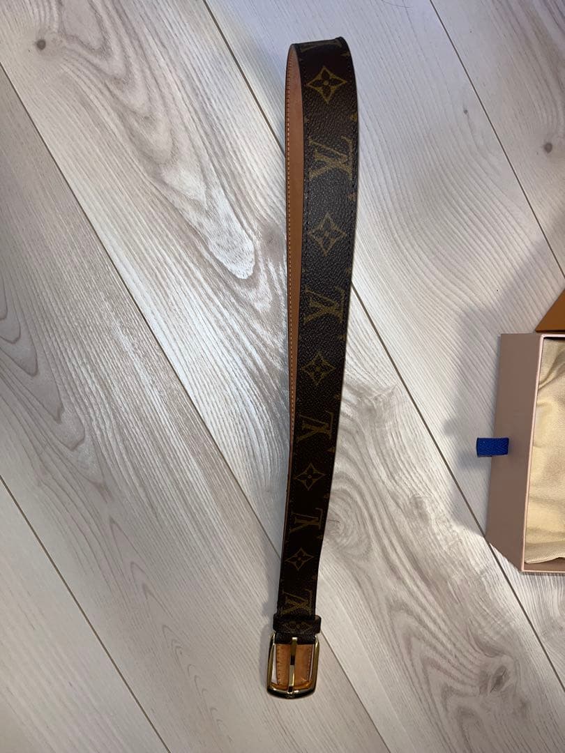 LOUIS VUITTON レザーベルト ブラウン/ブラック
