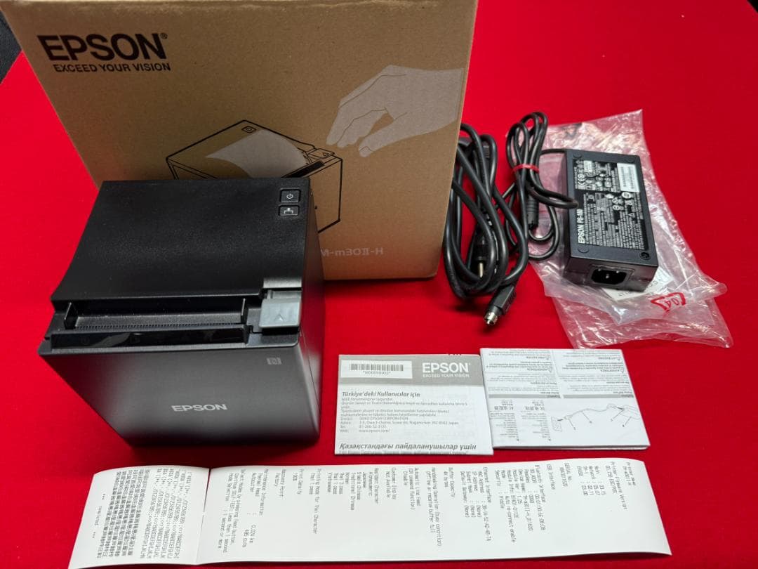 使用極少 EPSON TM-m30Ⅱ-H ブラック レシートプリンター ⑭