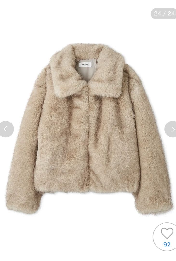 SNIDE ファーショートコート