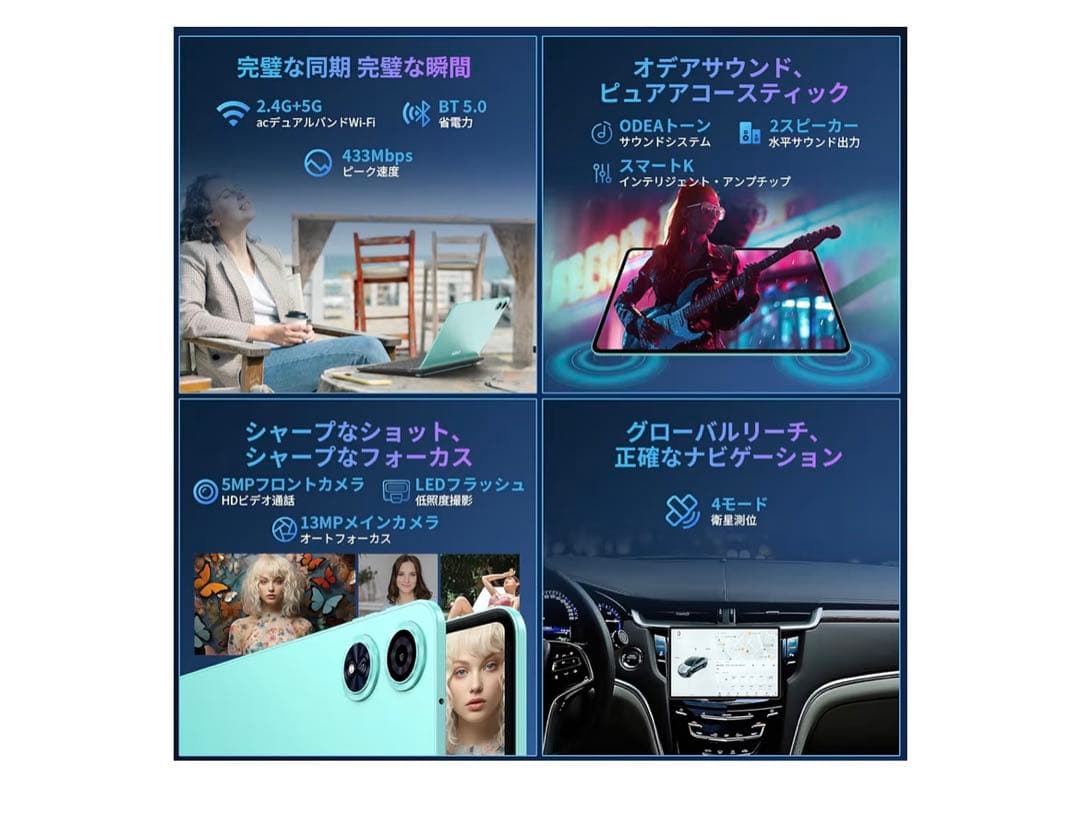 12インチ 2K Androidタブレット 本体　ODEA