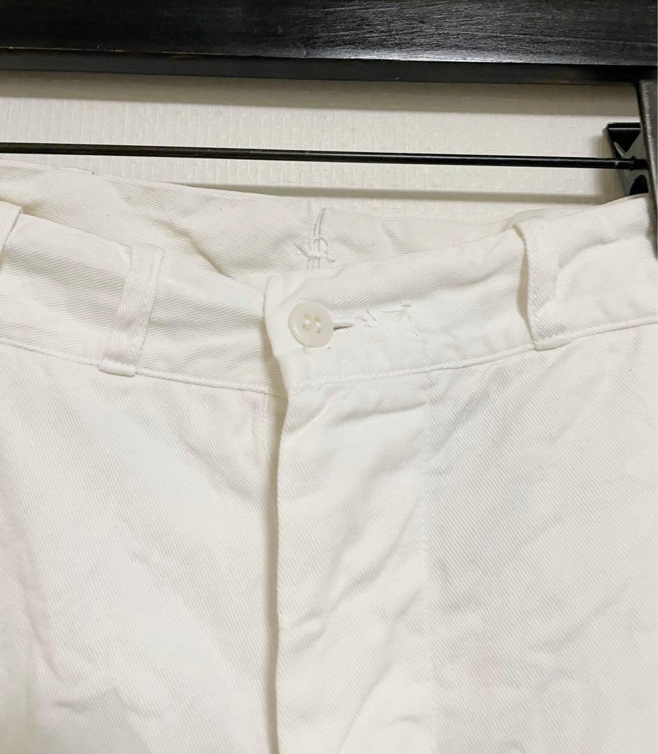 激レアVINTAGE 40s 〜50s NAVY ホワイト ワークパンツ M相当