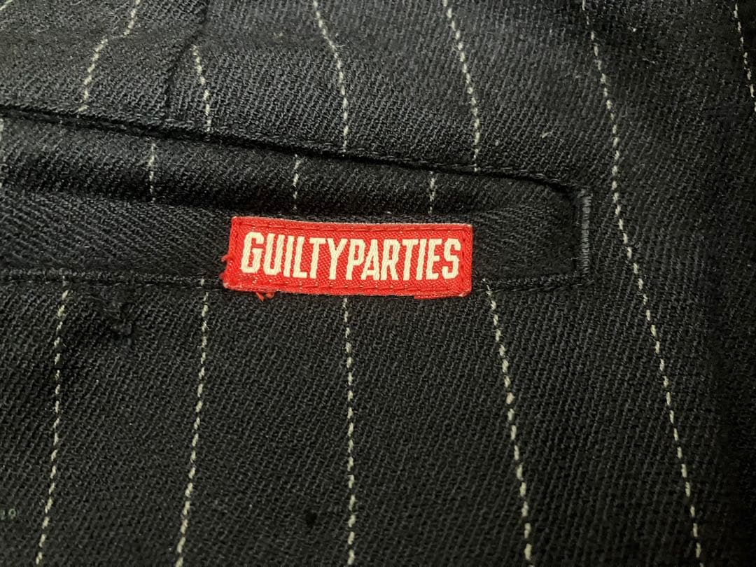 WACKOMARIA ストライプ　ウールスラックスパンツ　1