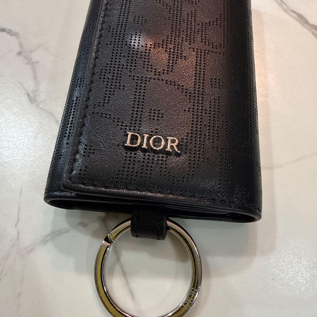 Dior ブラック レザー キーケース