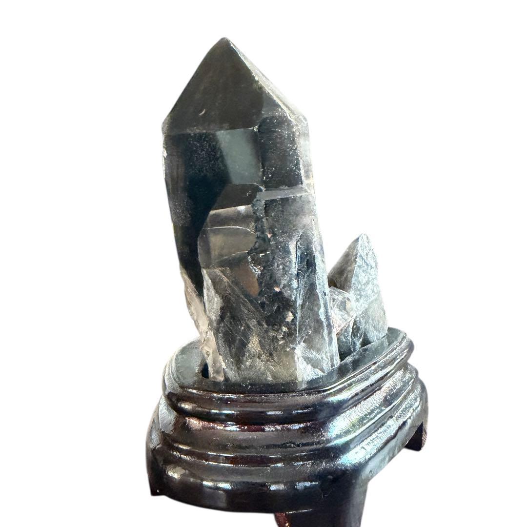 天然石　モリオンポイント☘︎ ݁˖.厄除け　専用台座付き