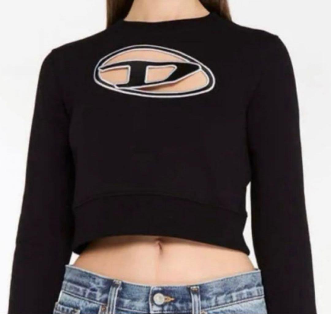 DIESEL ディーゼル　クロップド　スウェット　トレーナー　ロゴ