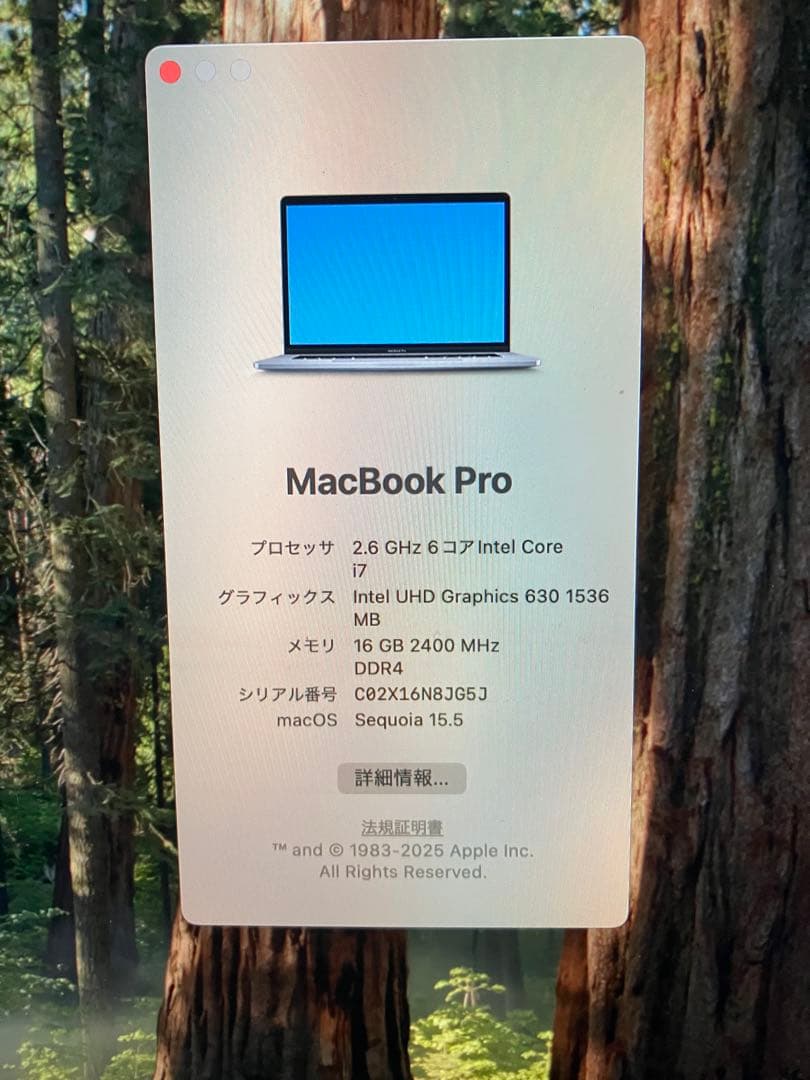 【最終値下】MacBook Pro 15.4インチ Retina 2018