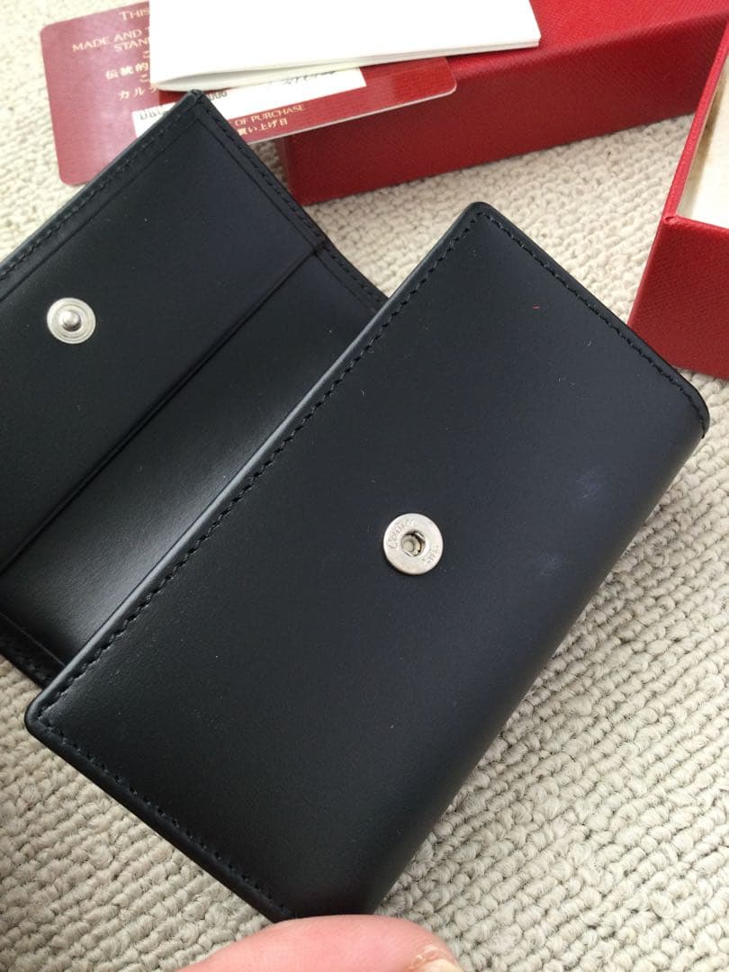 正規品 カルティエ Cartier 黒 レザー キーケース