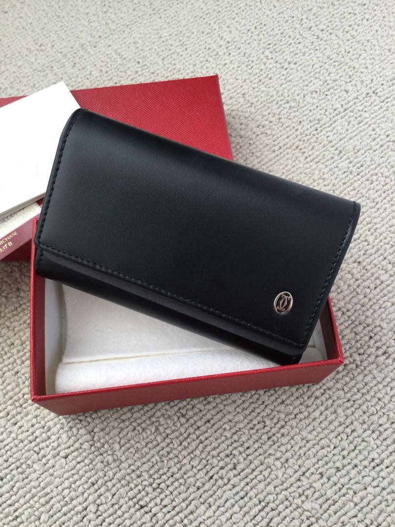 正規品 カルティエ Cartier 黒 レザー キーケース