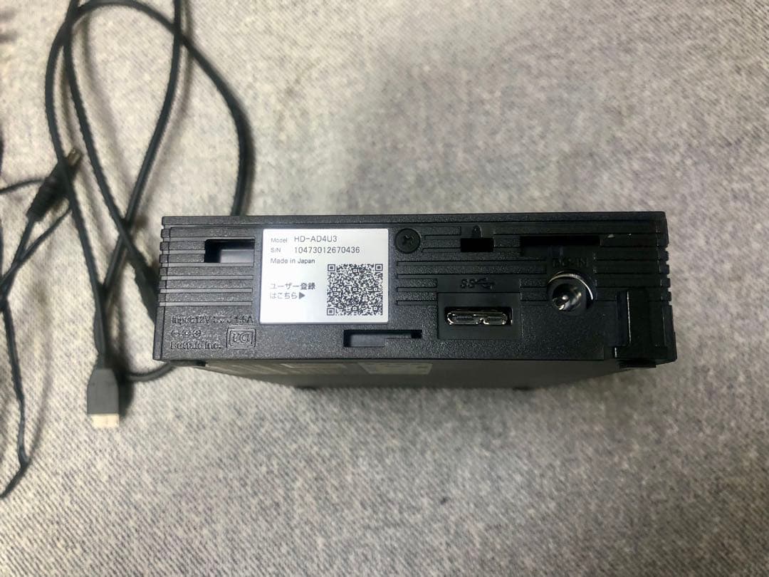 BUFFALO HD-AD4U3 4TB 外付けHDD