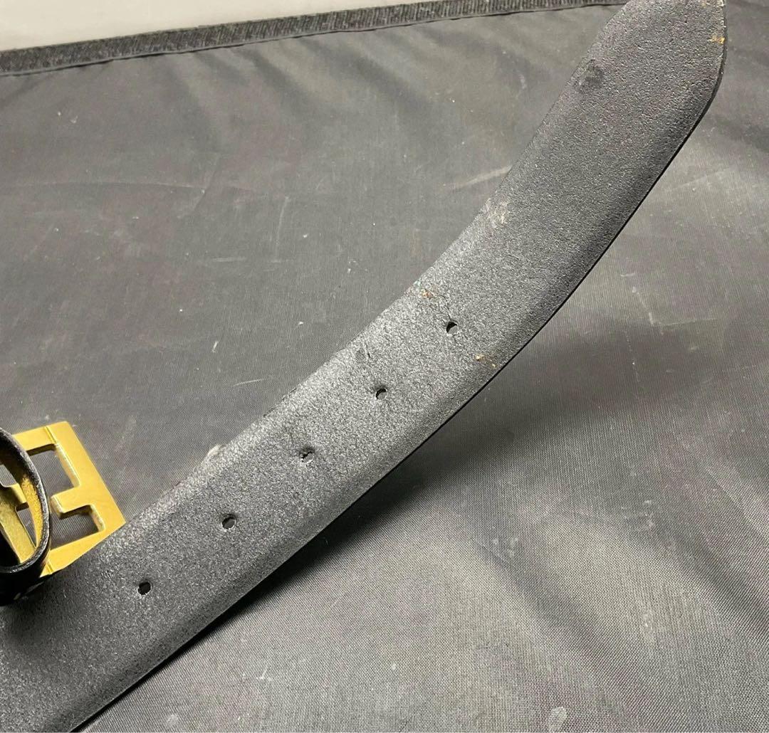 FENDI ブラックレザー ベルト