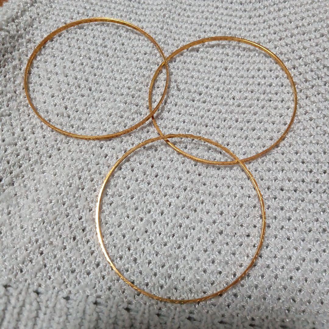 K18製バングル　3本セット