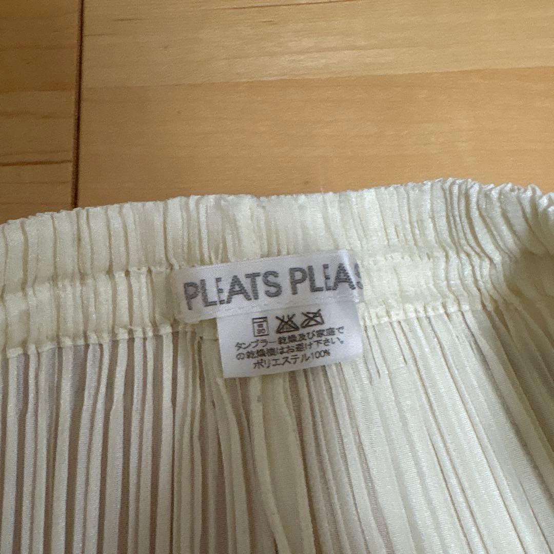 PLEATS PLEASE アイボリー カジュアルパンツ