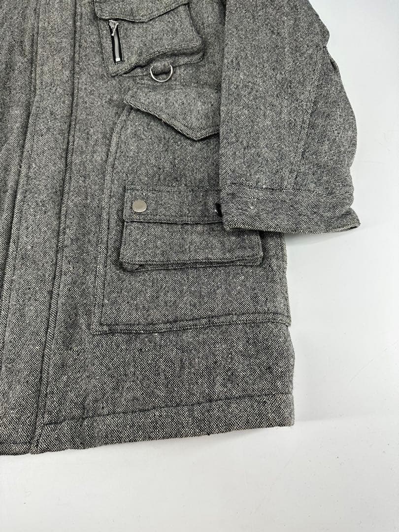 希少/レア/BURBERRY BLACK LABEL/中綿 ウールコート/M