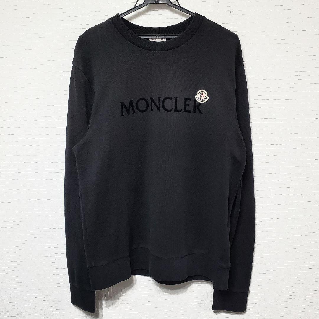 【QR鑑定済み】MONCLER モンクレール スウェットシャツ ロゴプリント M