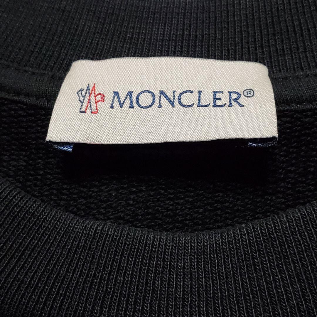 【QR鑑定済み】MONCLER モンクレール スウェットシャツ ロゴプリント M