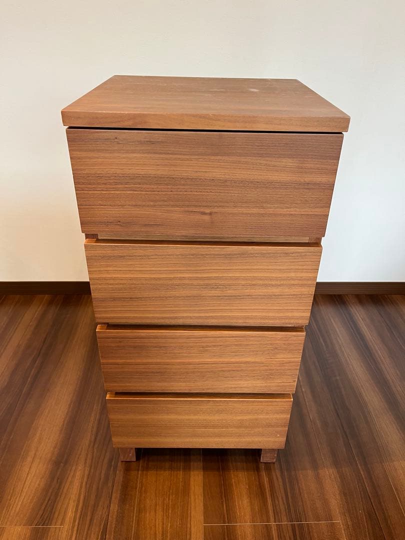 無印良品　4段チェスト　ウォルナット